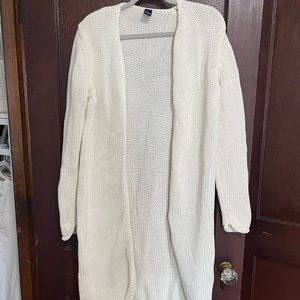 Size XL Gap knitted long white cardigan